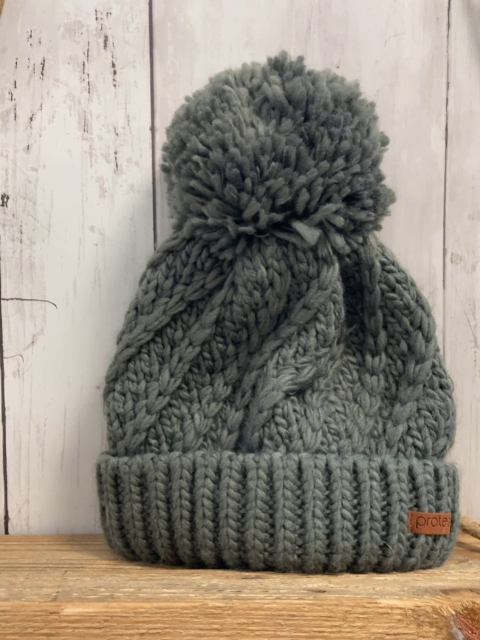 neu Protest  Mütze  Gr. 57cm  grau Strick Bommel 