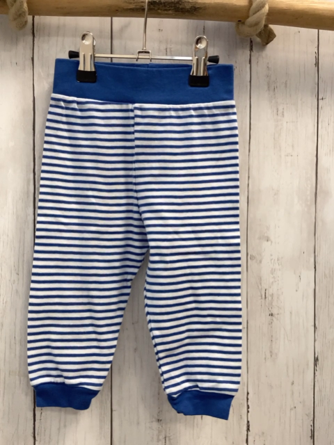 Jogginghose  Gr. 68  weiß blaue Streifen blauer Bund 