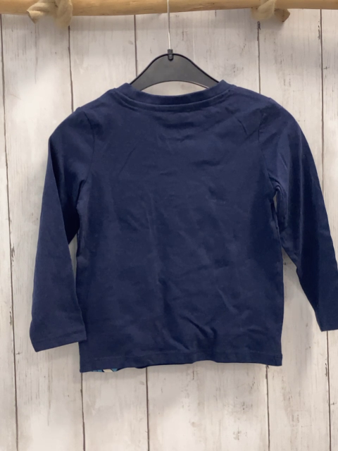   Langarmshirt  Gr. 92  blau Dino mit Auto 