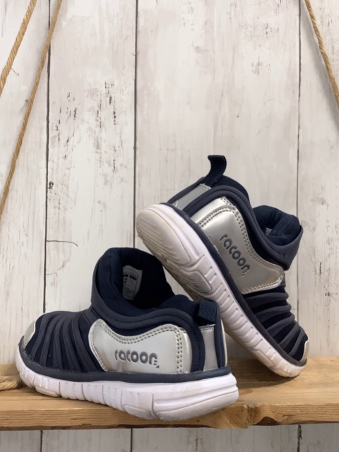 Racoon  Schuhe  Gr. 34  blau Rippen silber Bereiche 