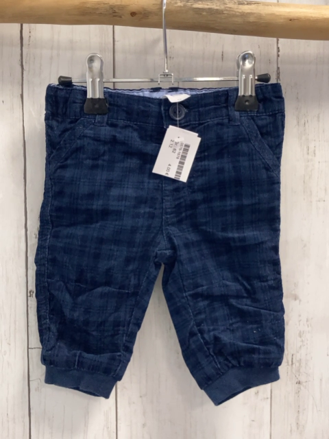   Hose  Gr. 62  blau kariert Kord gefüttert Bund verstellbar 