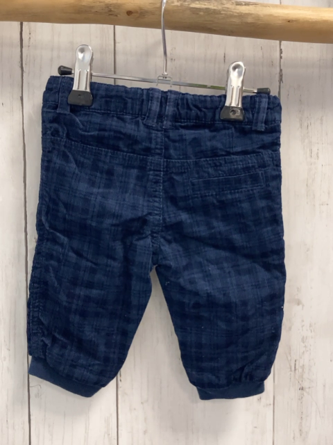   Hose  Gr. 62  blau kariert Kord gefüttert Bund verstellbar 