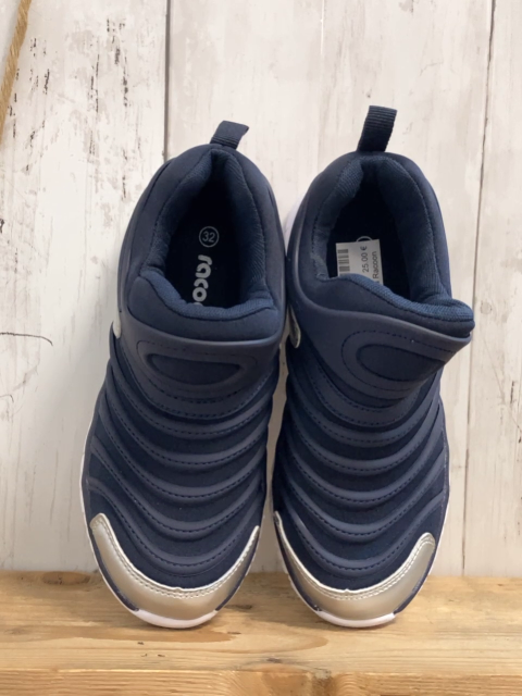 neu Racoon  Schuhe  Gr. 32  blau silber Kappe + Seitenteile weiße Sohle 