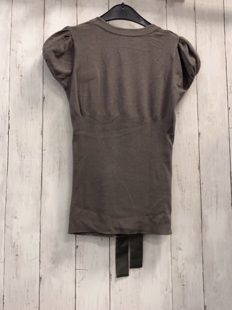 Kookai  T-Shirt  Gr. M grau Strick große Schleife 