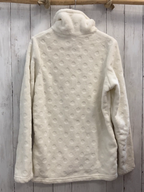 neu  Plüschjacke  Gr. 36/38  weiß Punkte