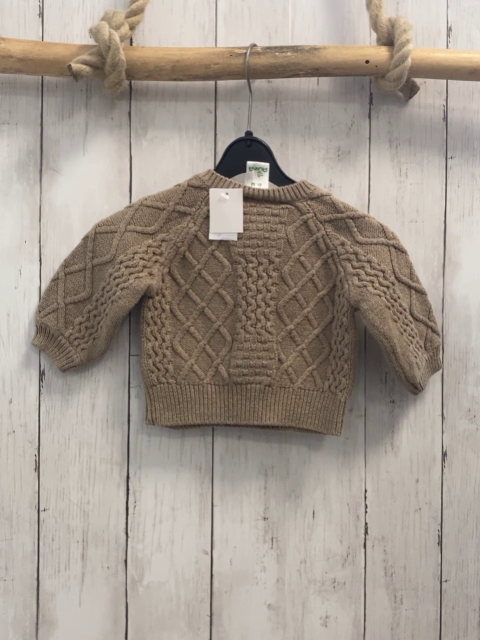Alana Pullover  Gr. 62  sand Strick Zöpfe 