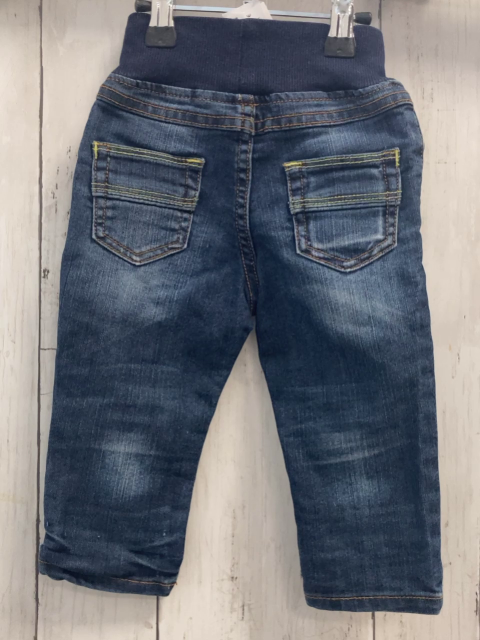 Bellybutton  Hose  Gr. 74  blau Jeans orange Nähte blauer Strickbund 