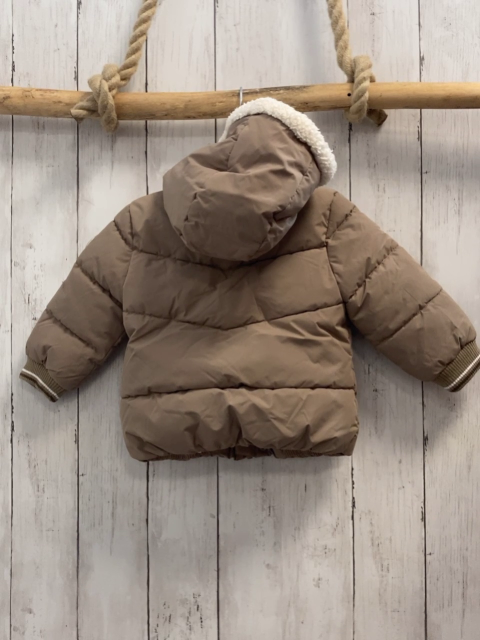   Winterjacke  Gr. 74  sand Kapuze mit Teddyfutter 