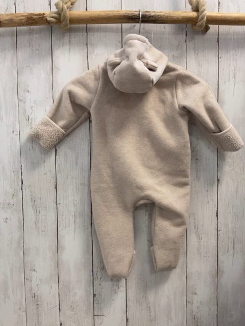 H&M  Fleeceoverall Gr. 62  beige Kapuze mit Ohren 