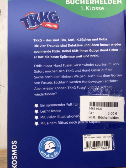 Bücherhelden  Buch TKKG Junior: Hilfe für die Welpen 