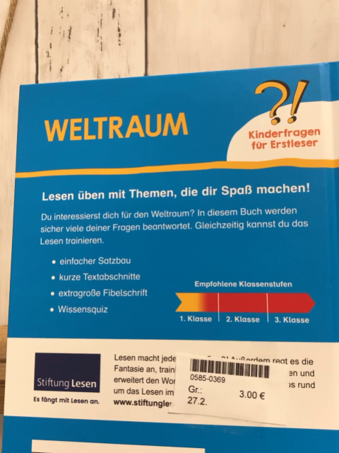   Buch Weltraumr Kinderfragen für Erstleser 