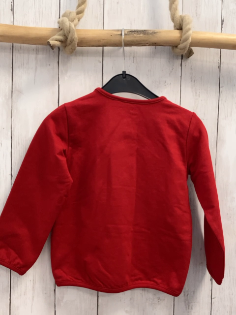   Pullover  Gr. 104  rot Bär weiße Schrift 