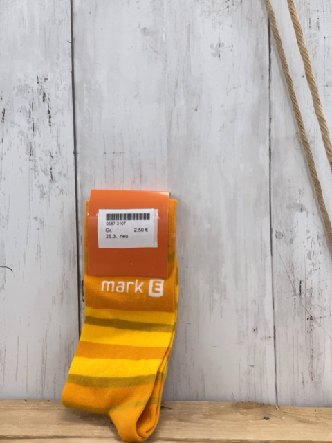 neu  Socken  gelb orange Streifen 
