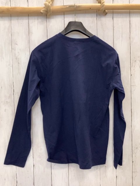neu Benetton Langarmshirt  Gr. 164  blau weiße Schrift 