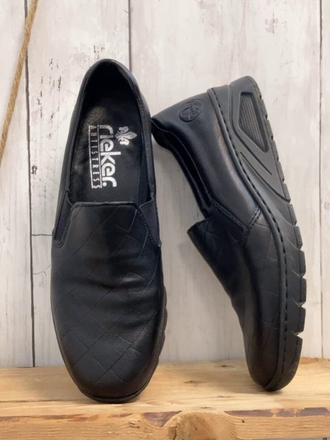Rieker  Schuhe  Gr. 37  schwarz Rauten 