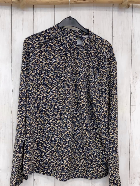 Only  Bluse  Gr. 38  blau beige hellbraune Blumen 