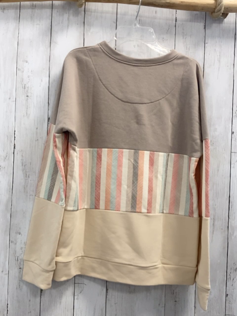 neu Shoko  Pullover  Gr. 164/170  sand beige + bunte Zackenstriefen 