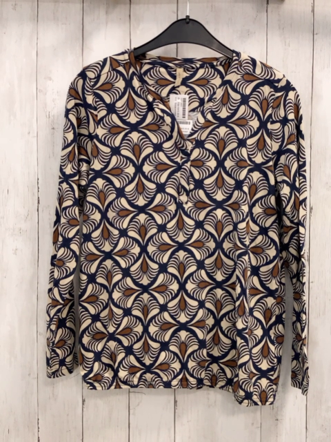Soyaconcept  Langarmshirt  Gr. 158/164  beige blau brauner Druck 