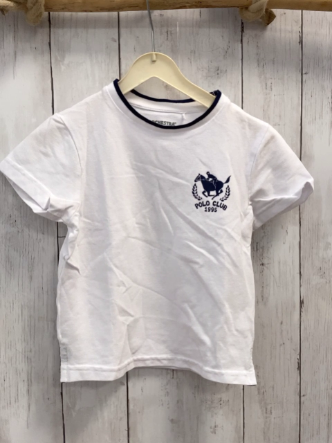 Orchestra  T-Shirt  Gr. 104  weiß blauer Bund + Reiter 