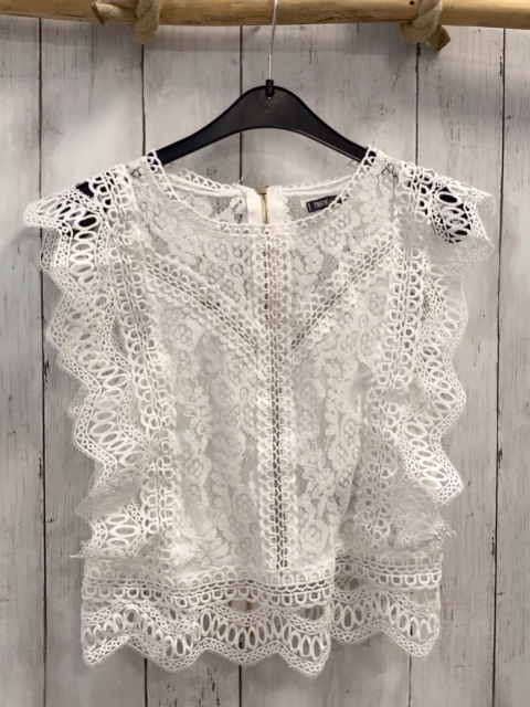  Sommerbluse Gr. 158  weiß Lochmuster