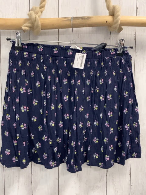 H&M Rock Gr. 140  blau Blumen