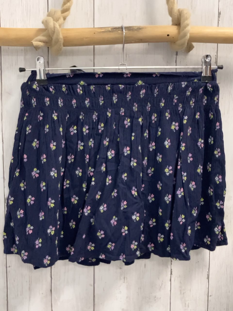 H&M Rock Gr. 140  blau Blumen