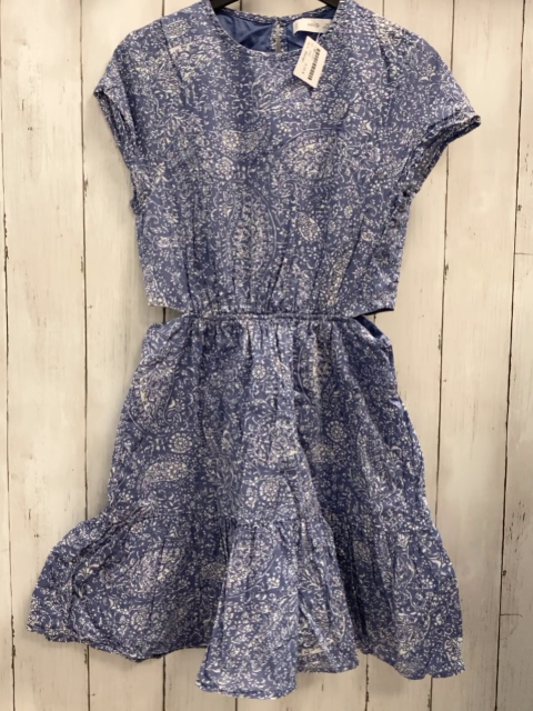 Mango Kleid Gr. 152  blau Blumen Cut outs
