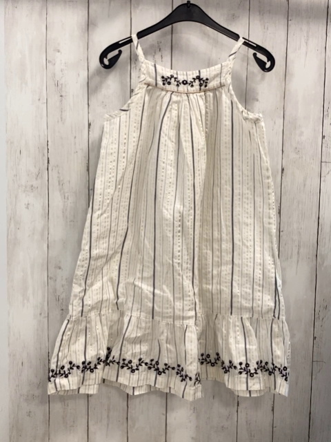 Sergent major Kleid Gr. 134  weiß gold blaue Streifen