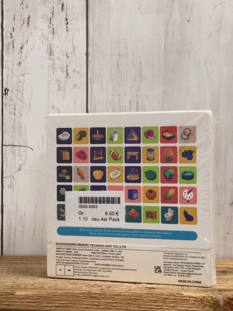 neu 4er Pack  Stimulierungskarten  Black and White 1 + 2 / Colorful 1 + 2 
