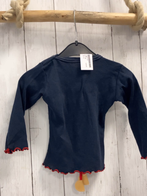   Langarmshirt  Gr. 86  blau Mädchen mit gelben Wollhaaren