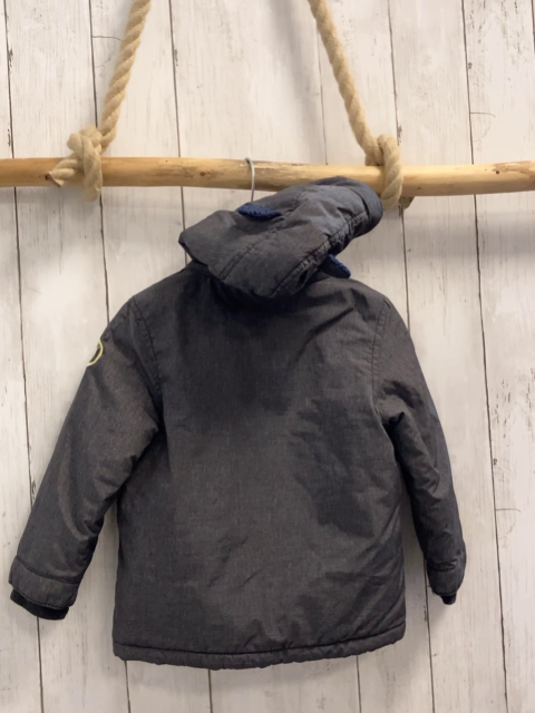 S´ Oliver  Jacke  Gr. 92  grau Kapuze mit Ohren gelb schwarzer Streifen 