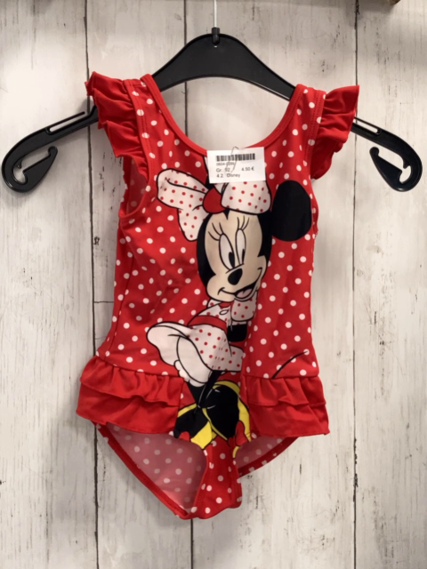 Disney  Badeanzug  Gr. 92  rot weiße Punkte Minnie Mouse 