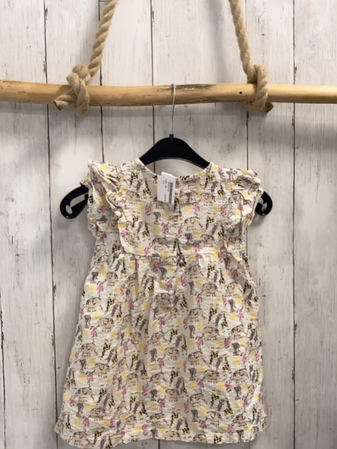   Kleid  Gr. 92  weiß Struktur Wilde Tiere 