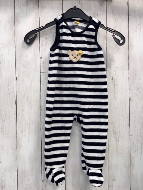 Steiff  Strampler  Gr. 74  schwarz weiße Streifen Nicky 