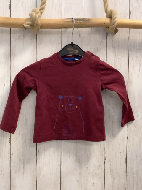 Tom Tailor  Langarmshirt  Gr. 86  weinrot lila Bär