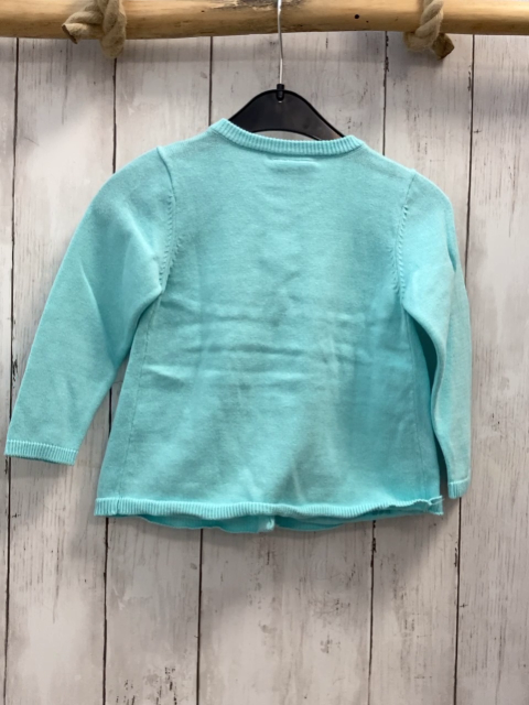  Strickjacke Gr. 86  hellblau Stickerei