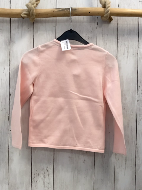  Strickjacke Gr. 116  rosa Lochmuster