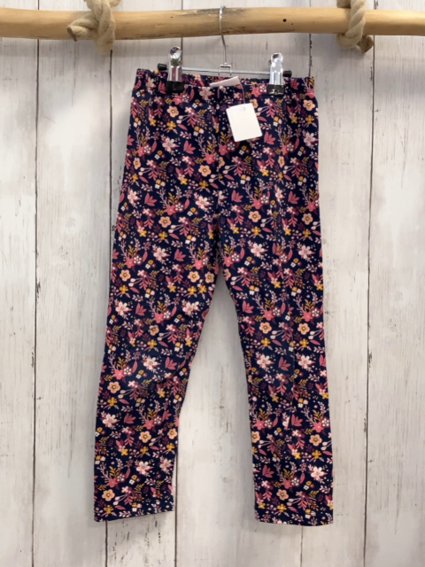  Leggings Gr. 104  blau senf rosa Blumen