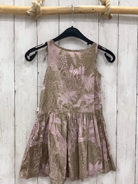 Lacoste Kleid  Gr. 104  sand flieder Blumen Krokodil