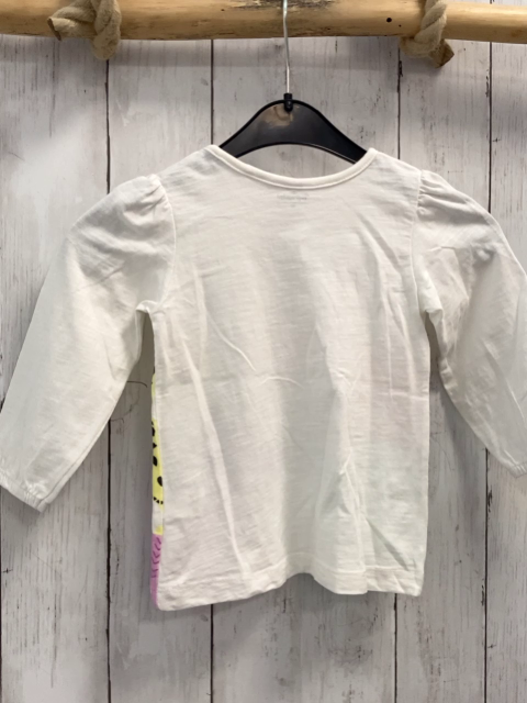  Langarmshirt Gr. 86  weiß bunte Tiere