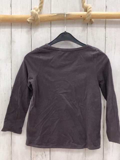  Langarmshirt Gr. 122  grau Mond Mädchen Katze