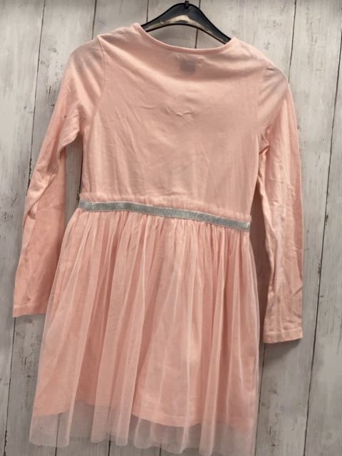 Sinsay  Kleid  Gr. 134  rosa Minnie Mouse + Daisy Duck Tüllüberrock silber Glitzergürtelband 