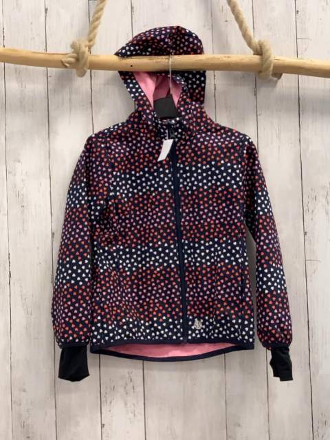 S  OLiver  Softshelljacke  Gr. 122  blau bunte Herzen rosa Futter 
