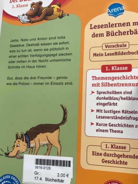 Bücherbär  Buch Polizeigeschichten 