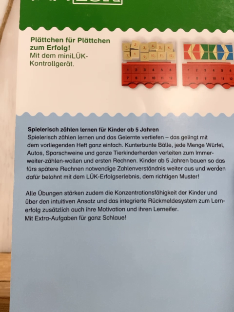 Lük Minilük  Heft Ich kann zählen 