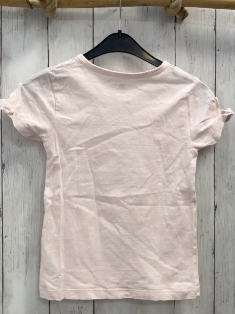 Basefield  T-Shirt  Gr. 122  rosa mit Punkten Glitzermuschel Schrift 