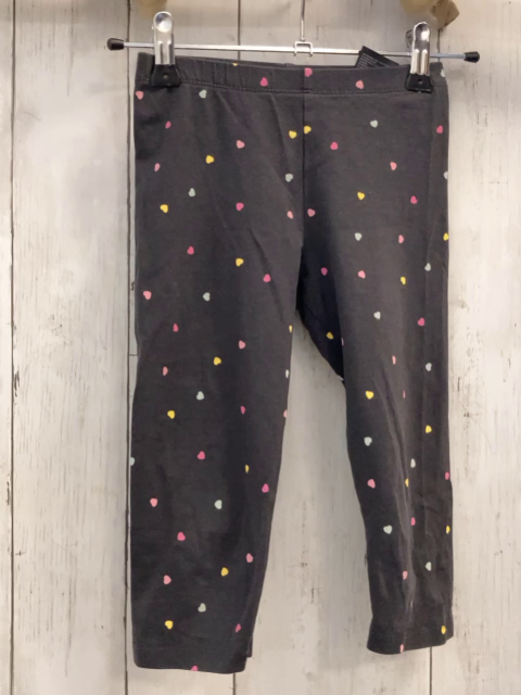 H&M  Caprileggings  Gr. 128  dunkelgrau bunte Herzen 