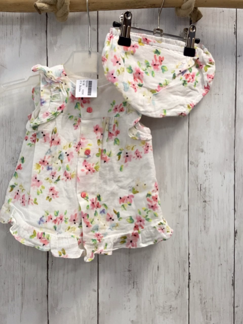 2tlg Zara  Sommerbluse + Shorts  Gr. 68  weiß Blumen 