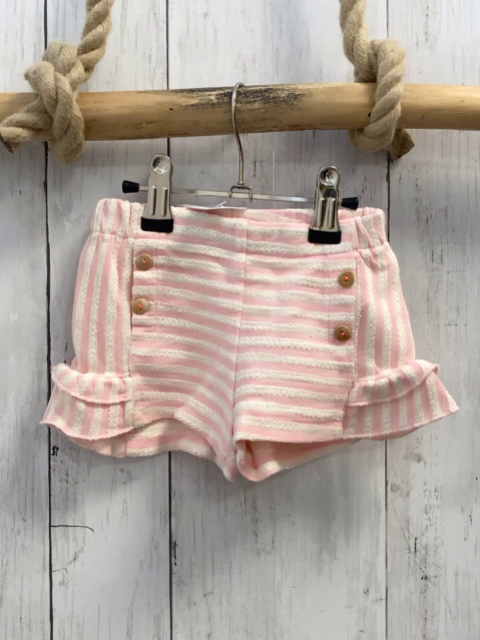 Zara  Shorts  Gr. 74  rosa creme Streifen