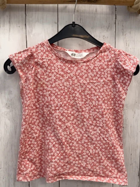 H&M  T-Shirt  Gr. 110  rosa weiße Blumen 